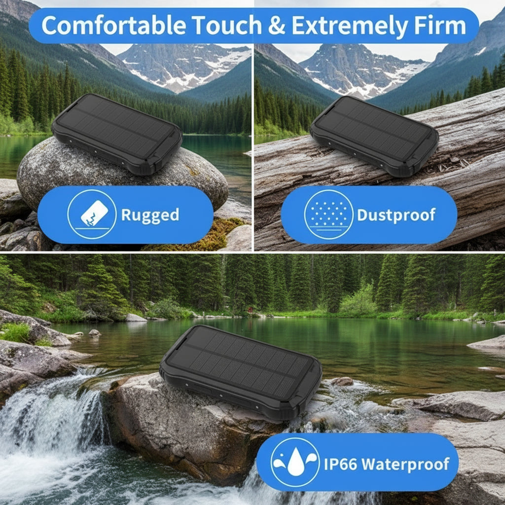 Zyntrax™ Solar Wireless Power Bank – 26,800mAh - ZyntraX